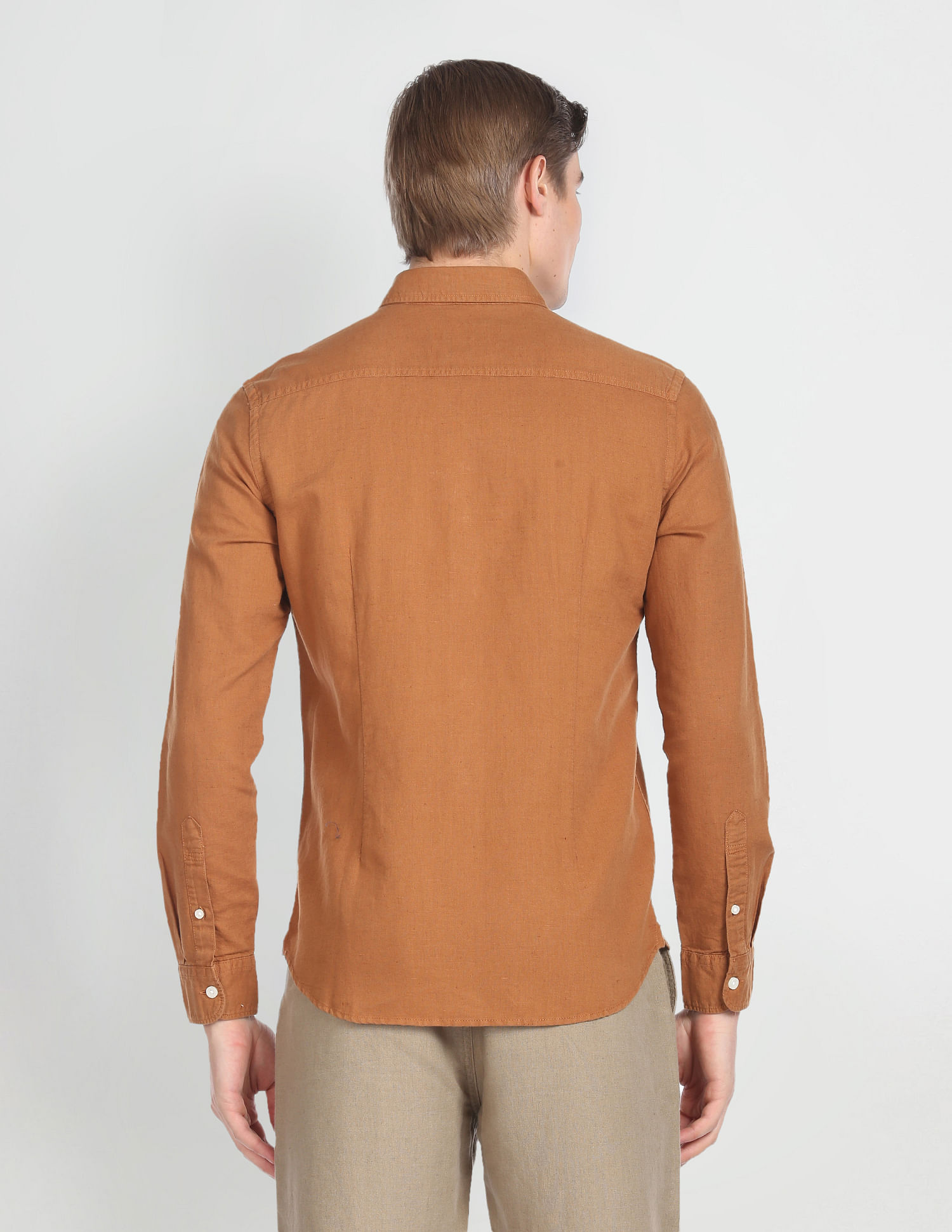 U.S. Polo Assn. Denim Co. Solid Linen Cotton Shirt