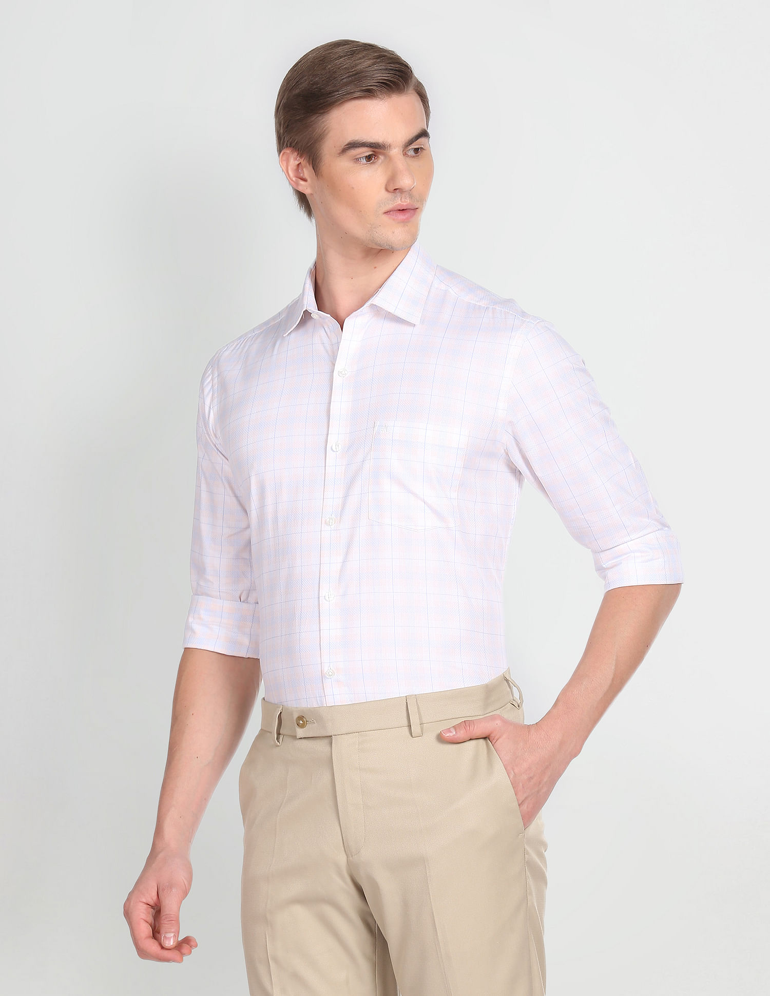Arrow Tartan Check Cotton Formal Shirt