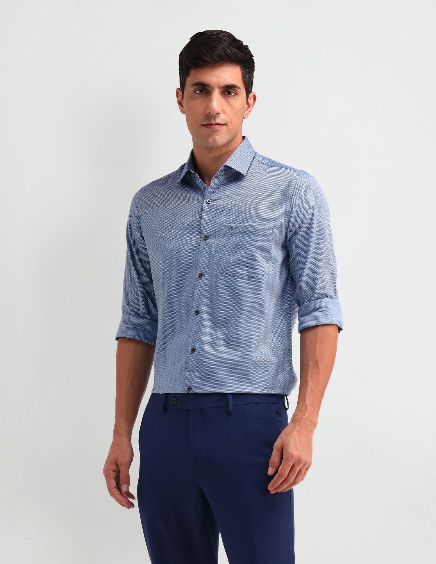 Arrow Slim Fit Dobby Printed Shirt
