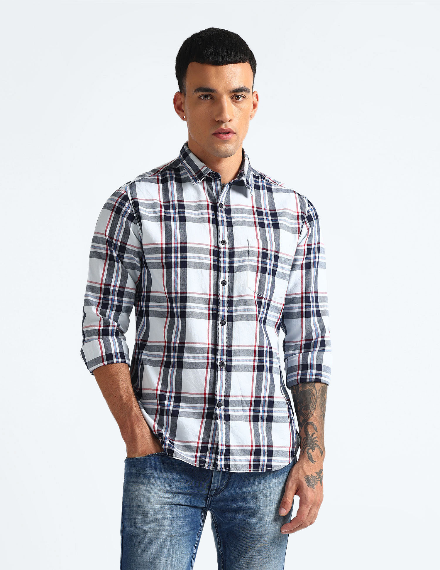 Flying Machine Tartan Check Slim Fit Shirt