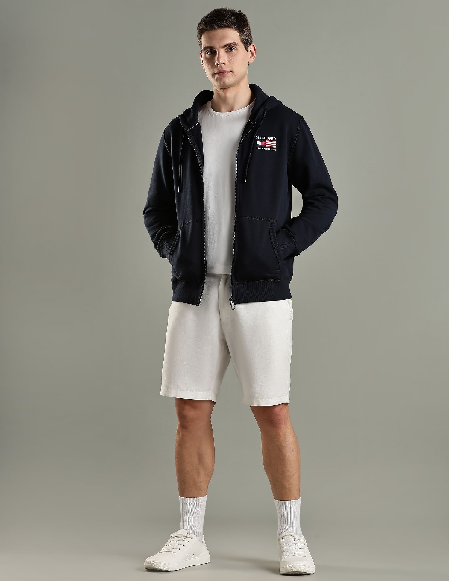 Tommy Hilfiger Embroidered Logo Regular Fit Cotton Sweatshirt