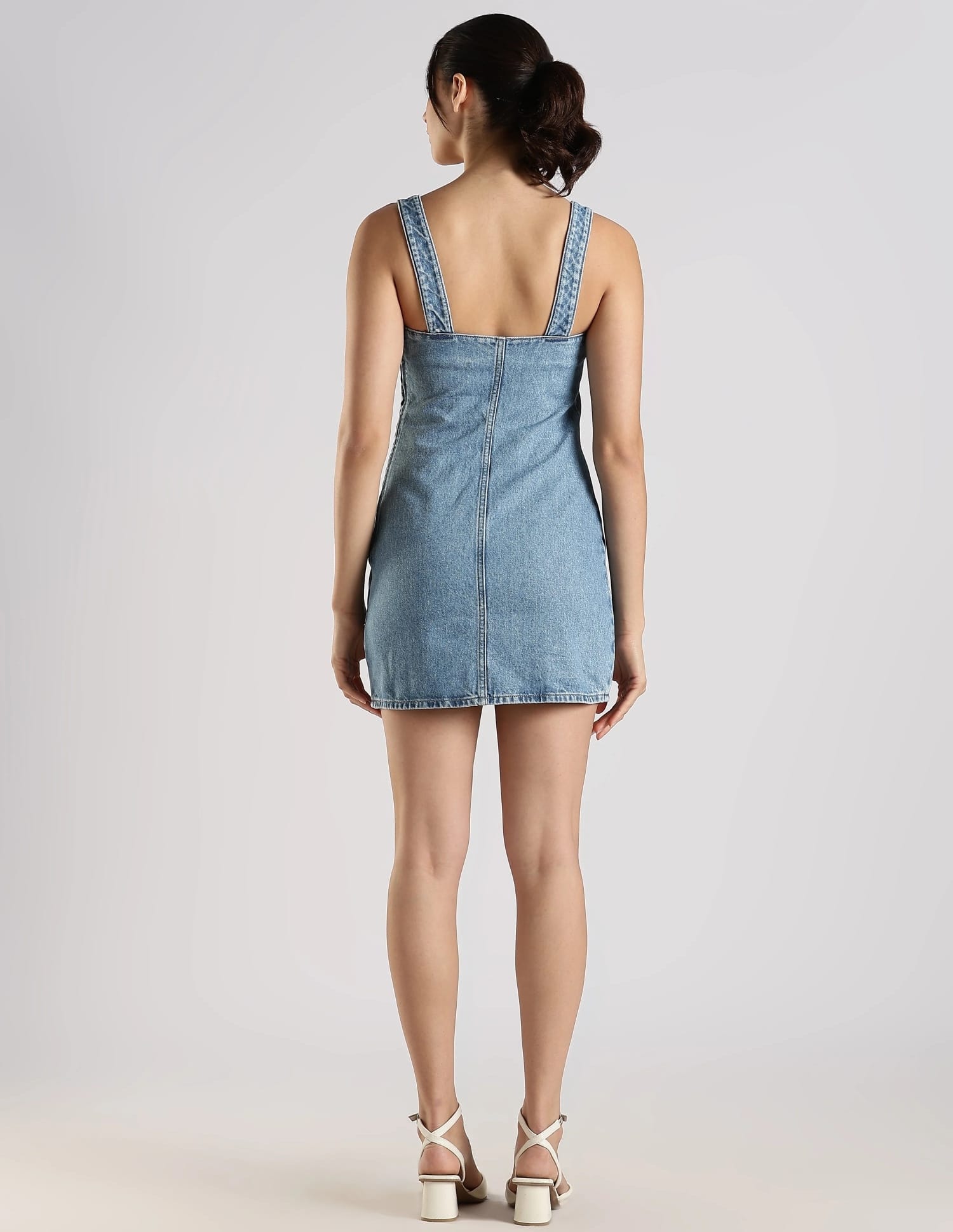 Buy Calvin Klein Jeans Cotton Square Neck Denim Dress - NNNOW.com
