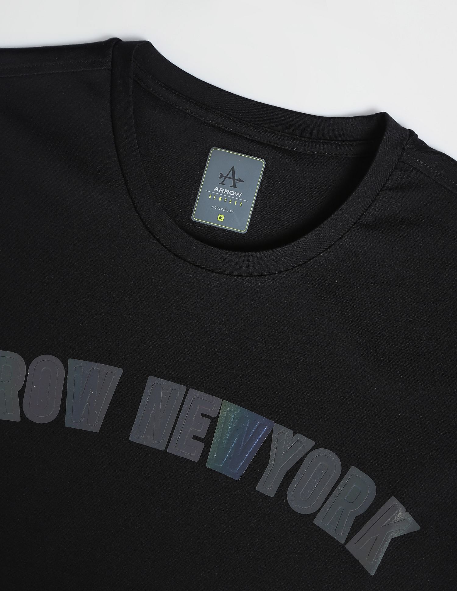Arrow Newyork Cotton Blend Typographic Printed T-Shirt