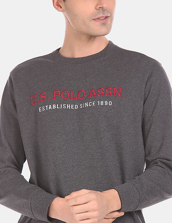 U.S. Polo Assn. Crew Neck Heathered Sweatshirt