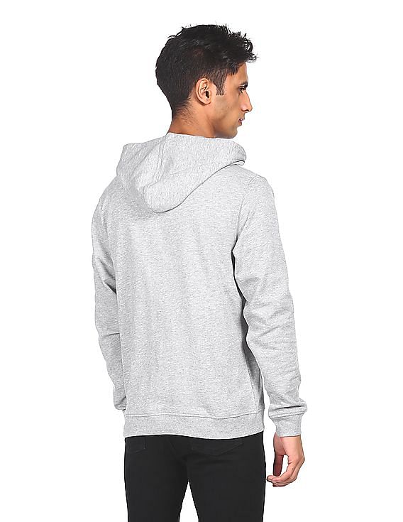 Flying Machine Long Sleeve Printed Hooded Sweatshirt