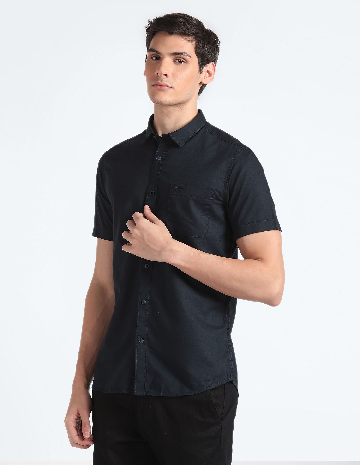 Flying Machine Short Sleeve Slim Shirt