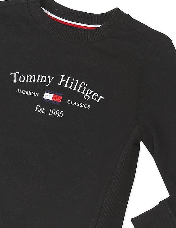 Buy Tommy Hilfiger Kids Boys Crew Neck Embroidered Sweatshirt - NNNOW.com