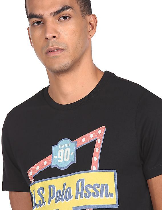 U.S. Polo Assn. Denim Co. Crew Neck Brand Print T-Shirt