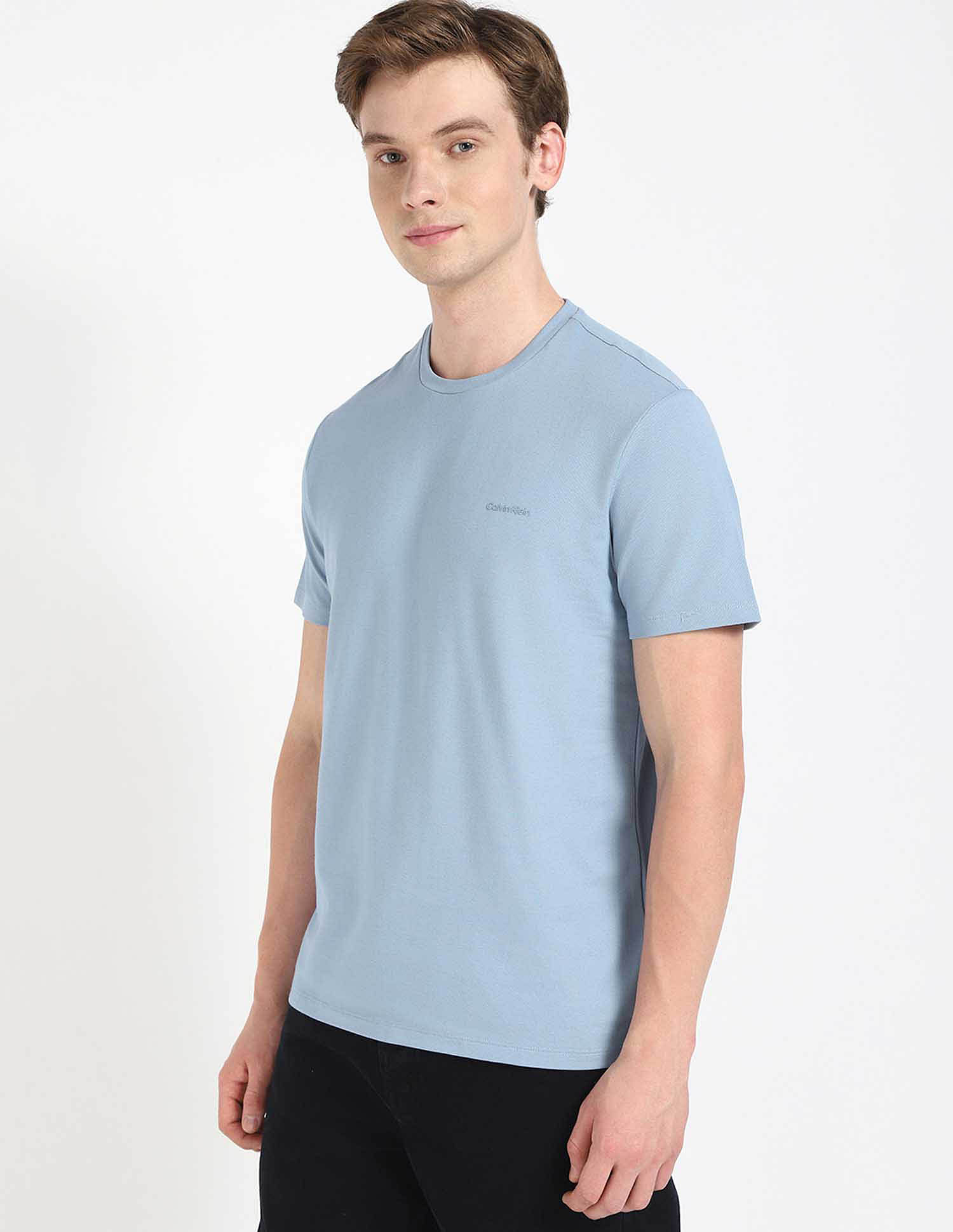 Calvin Klein Jeans Cool Blue Solid T-Shirt