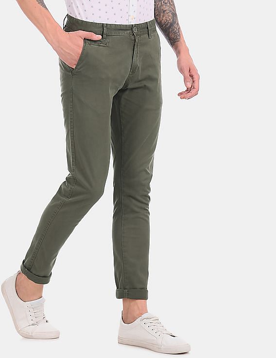 CRIMSOUNE CLUB Casual Trousers  Buy CRIMSOUNE CLUB Men Pista Green Trousers  Online  Nykaa Fashion