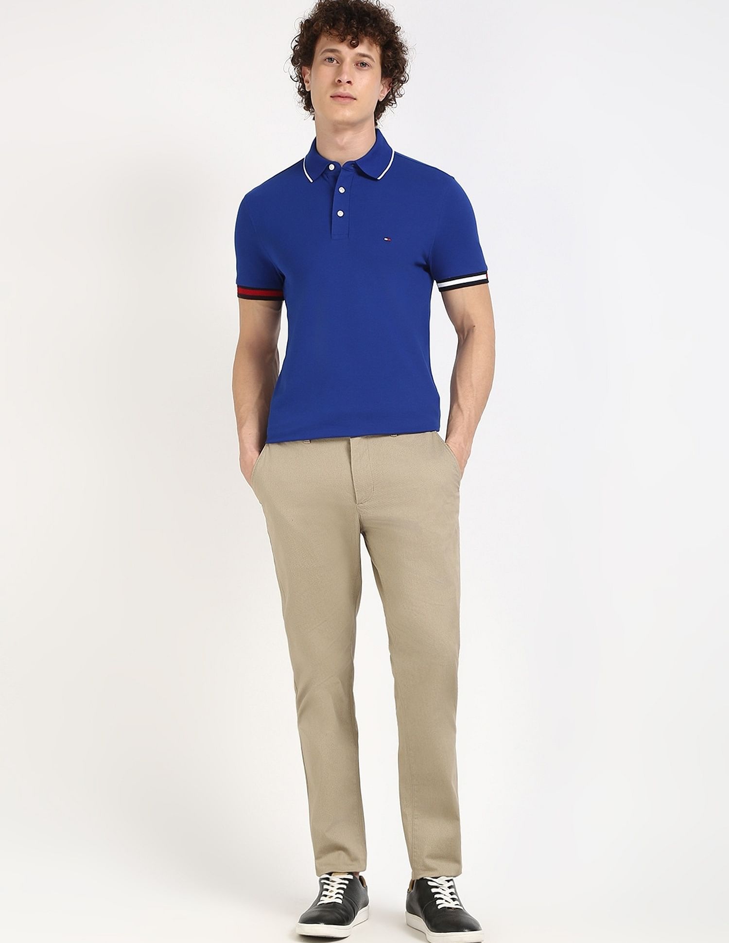 Tommy Hilfiger Solid Slim-Fit Cotton Polo Shirt