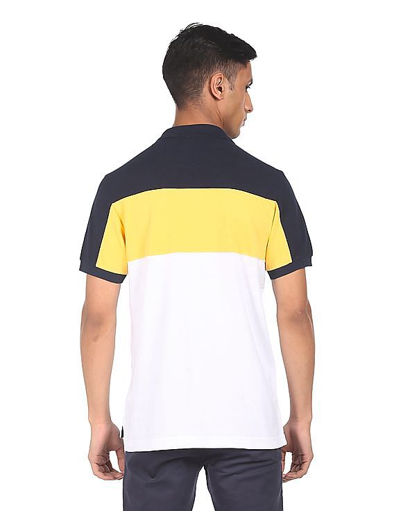 U.S. Polo Assn. Cotton Colour Block Polo Shirt
