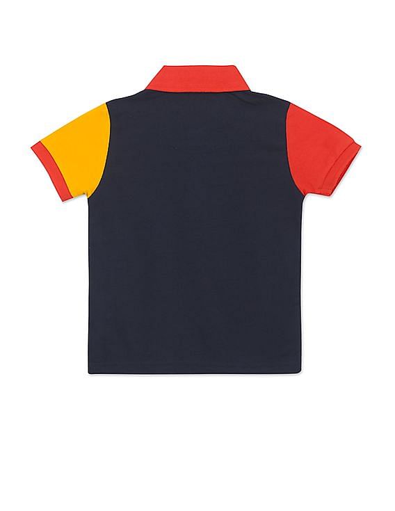 U.S. Polo Assn. Kids Boys Pure Cotton Colour Block Polo Shirt