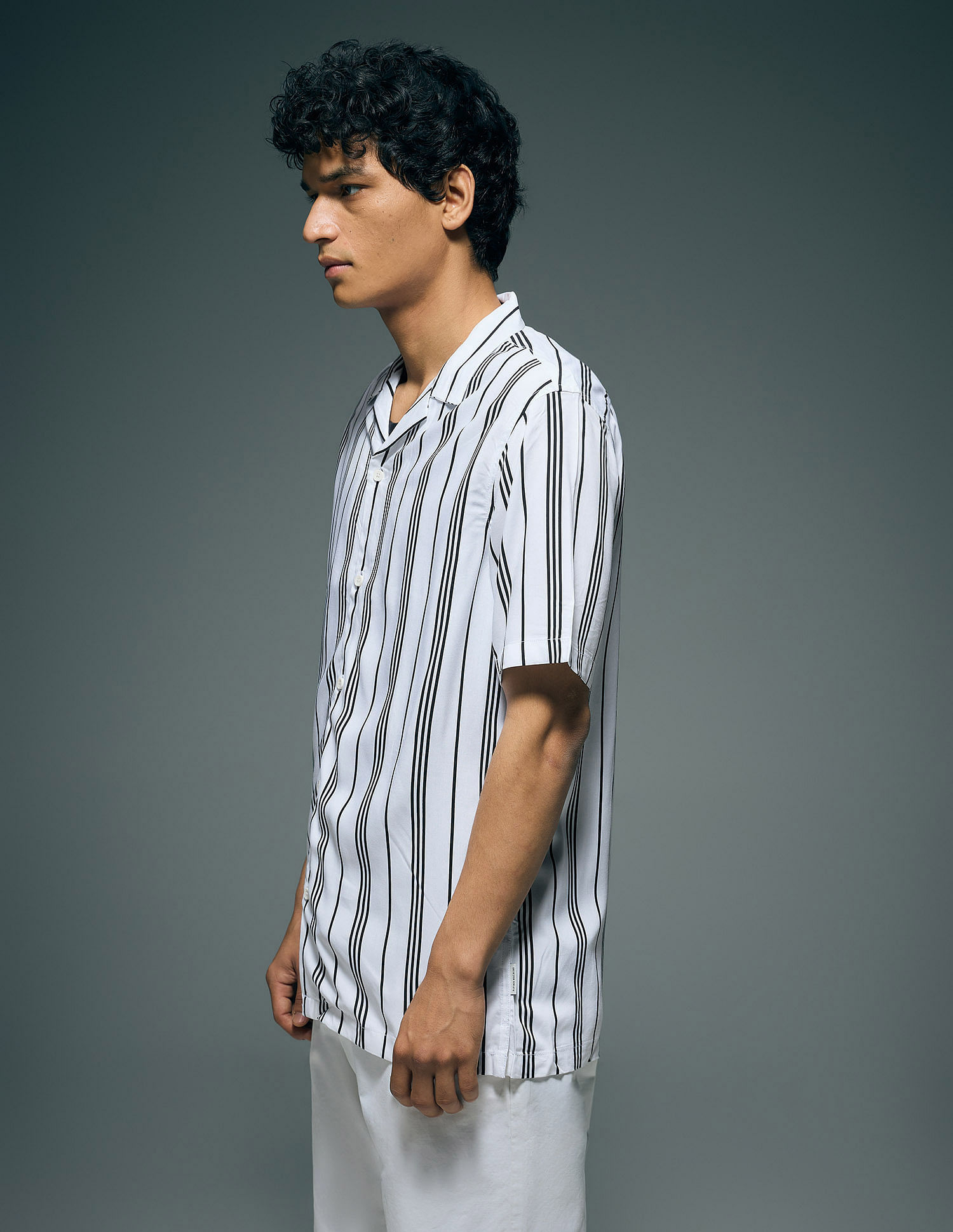Flying Machine Vertical Striped Original Cuban Shirt
