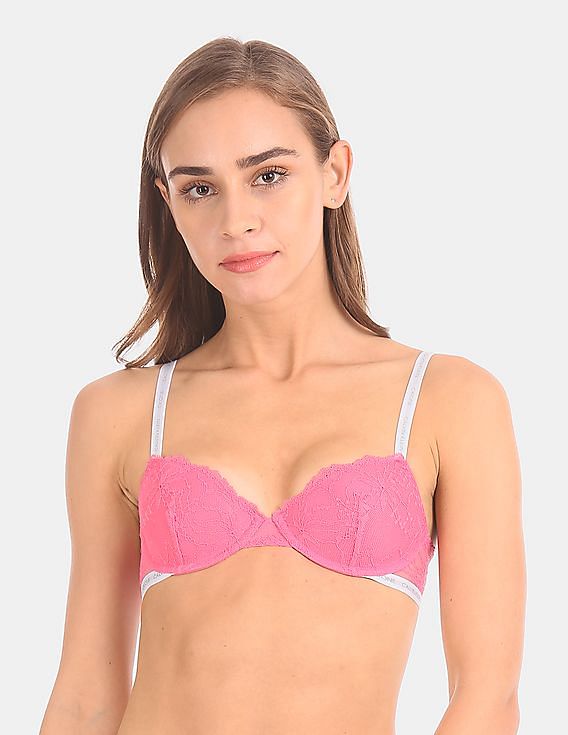 Buy Calvin Klein Underwear Women Light Pink Lightly Lined Solid Push-Up Bra  