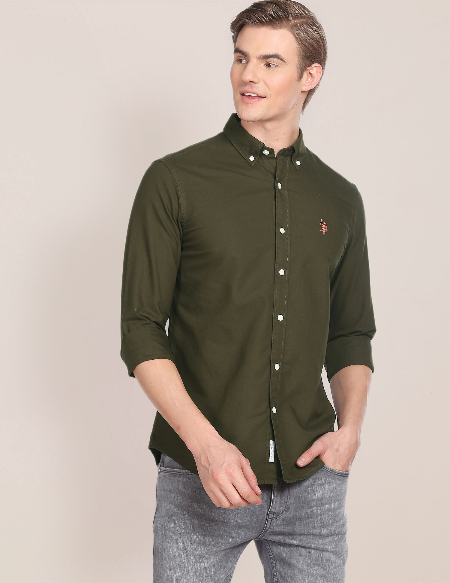 U.S. Polo Assn. Solid Dobby Shirt