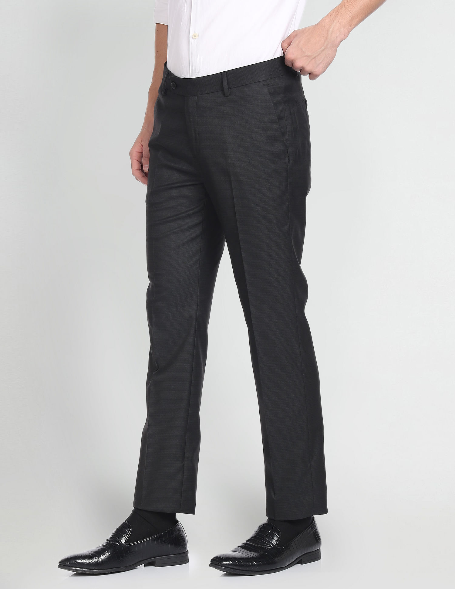 Arrow Horizontal Stripe Dobby Formal Trousers