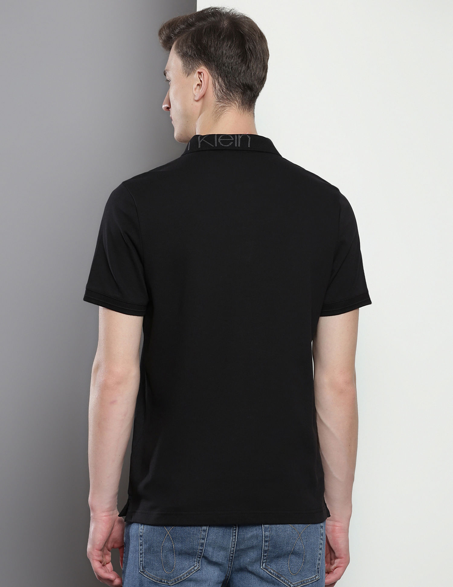 Calvin Klein Logo Collar Organic Cotton Polo Shirt