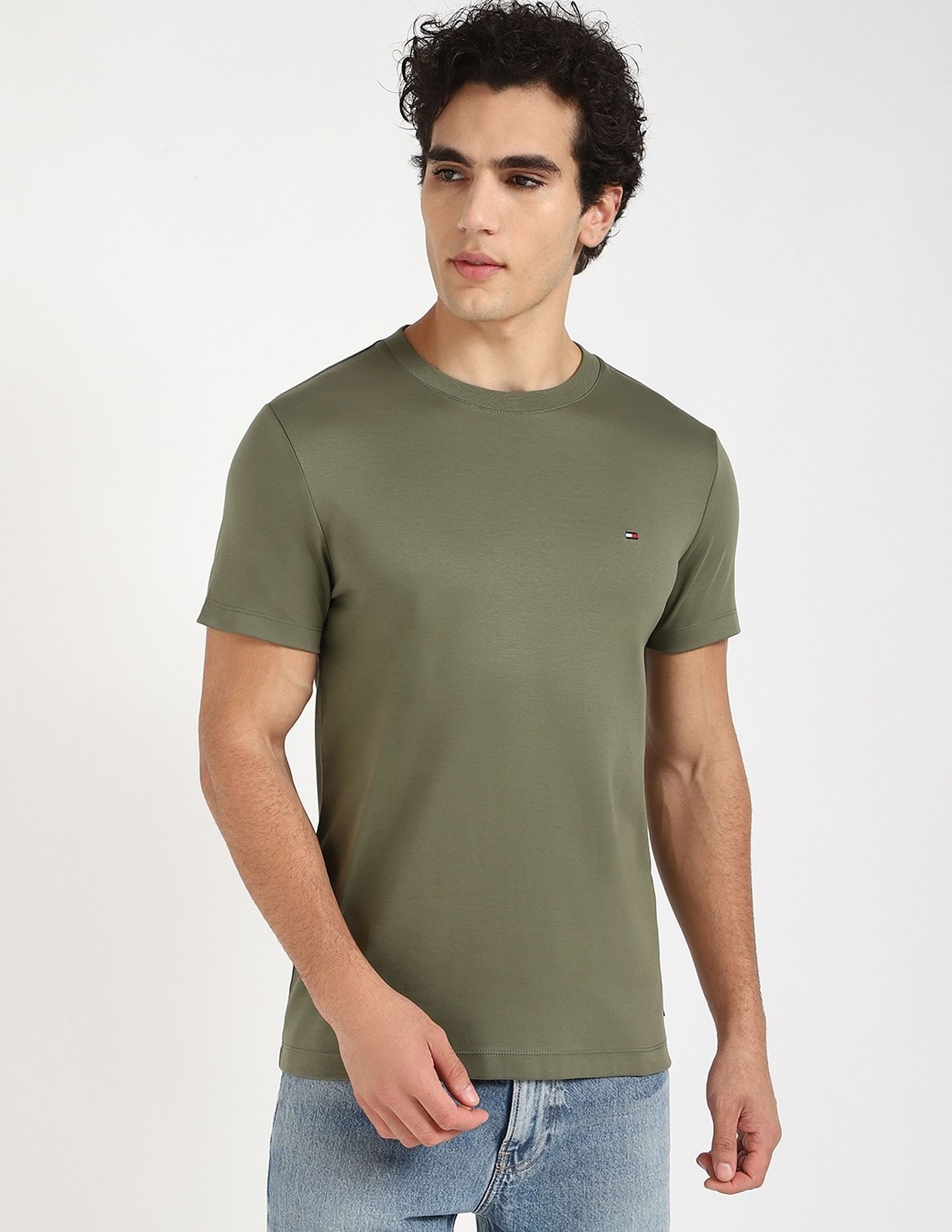 Tommy Hilfiger Solid Slim-Fit Cotton T-Shirt