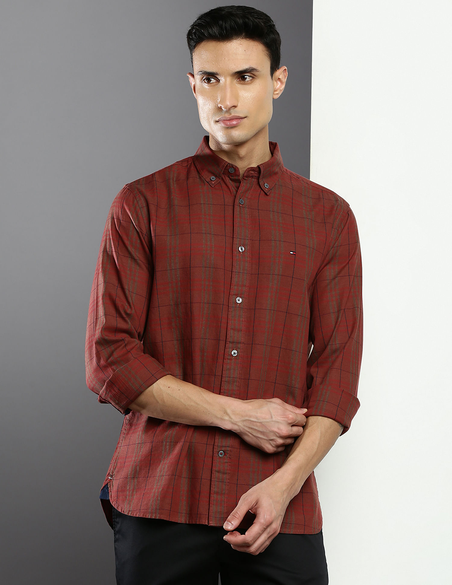 Tommy Hilfiger Tartan Check Cotton Casual Shirt