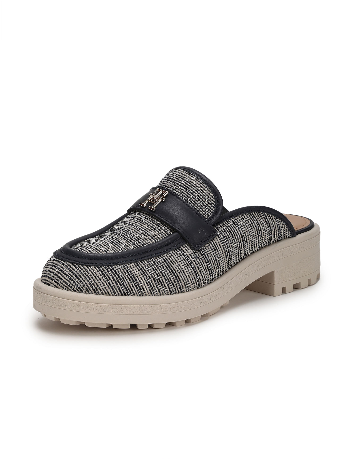 Tommy Hilfiger Women Textured Mule Sandals