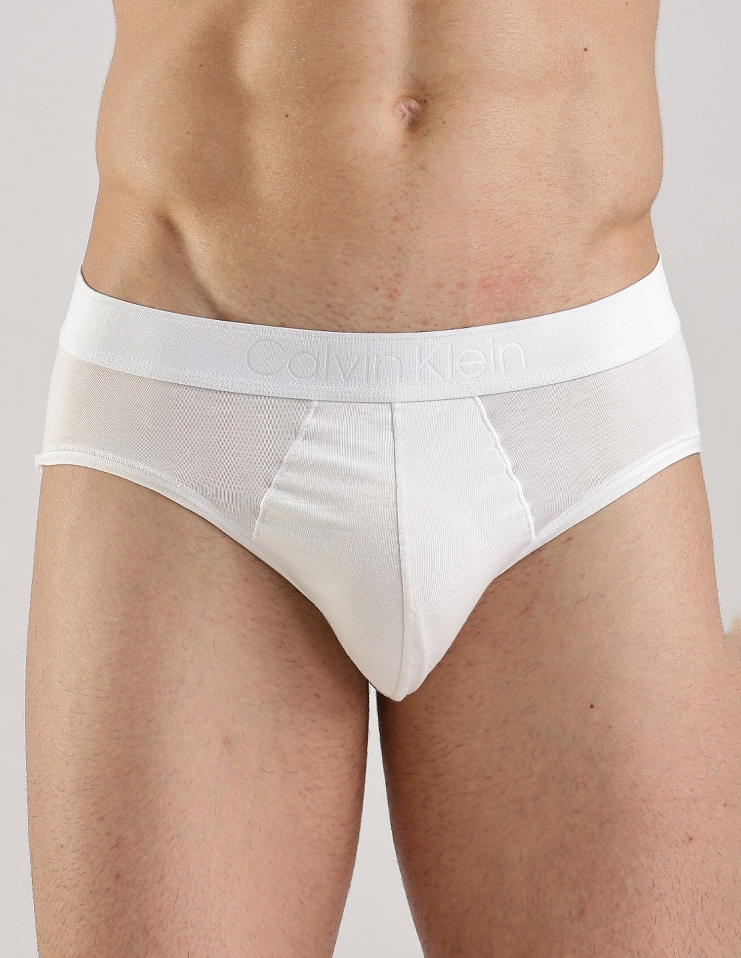 Calvin Klein Underwear White Solid Mid Rise Brief