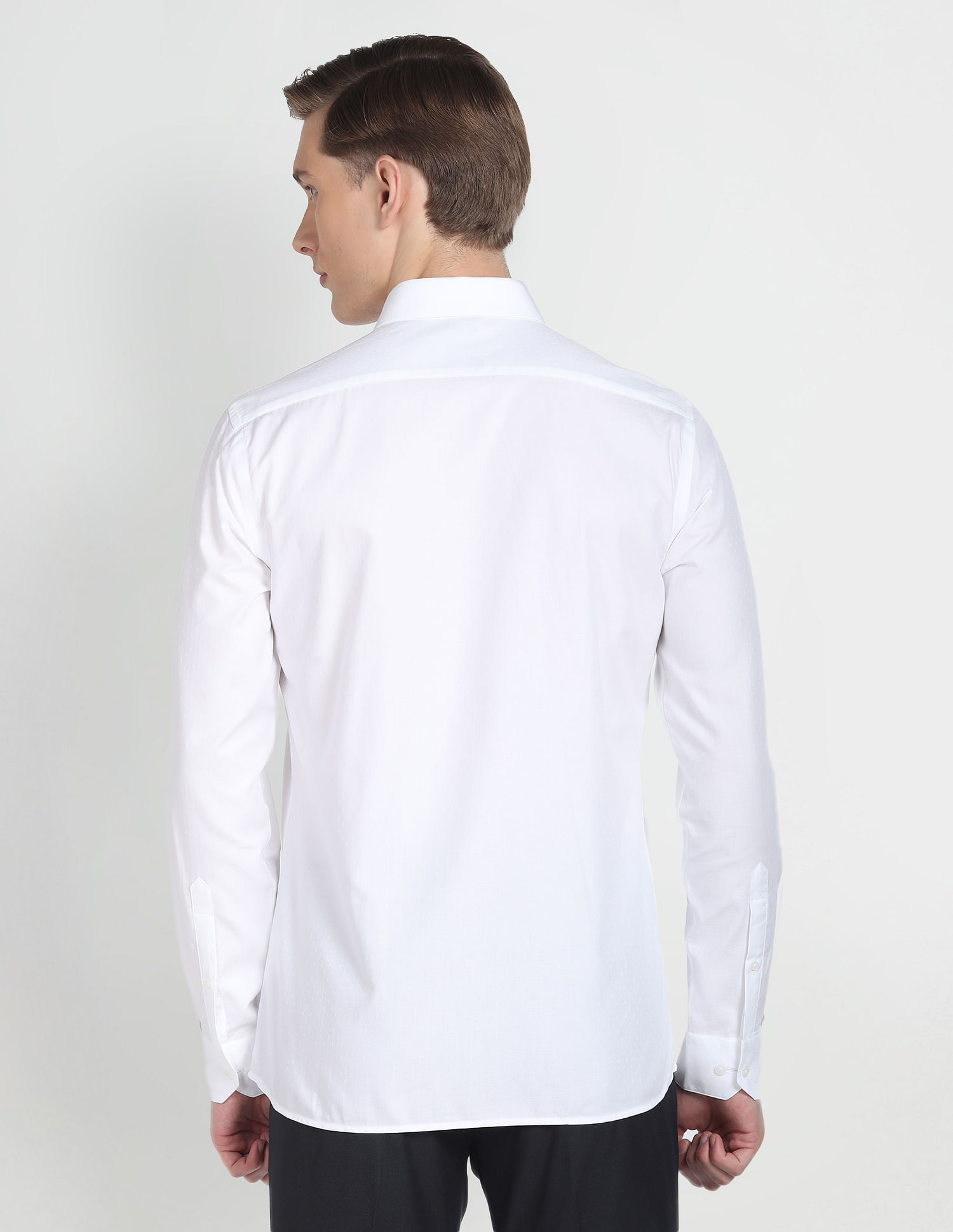 Arrow Self Design Dobby Slim Shirt