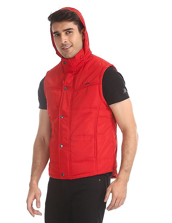 Mens red hot sale gilet jacket