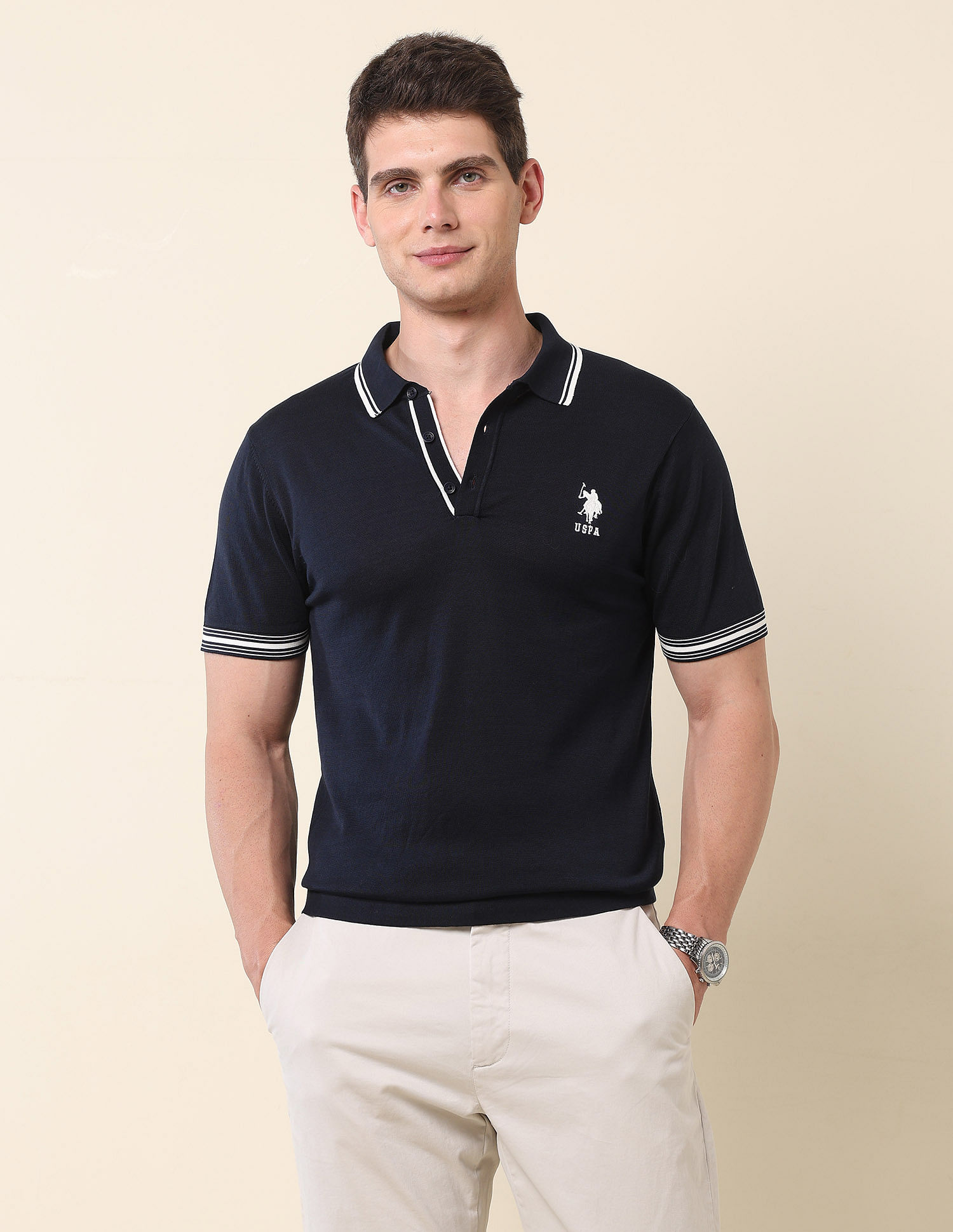 U.S. Polo Assn. Solid Monochrome Polo Shirt