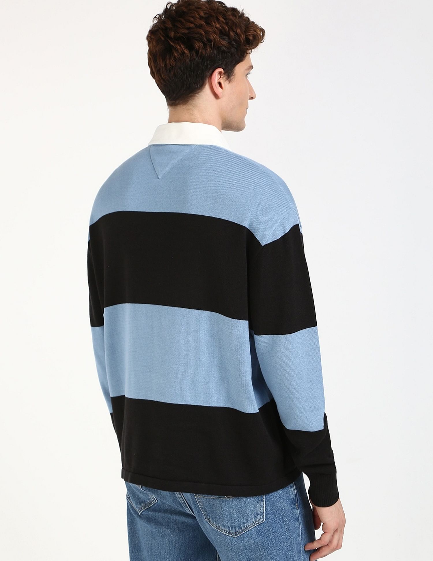Tommy Hilfiger Colorblock Relaxed-Fit Cotton Sweater
