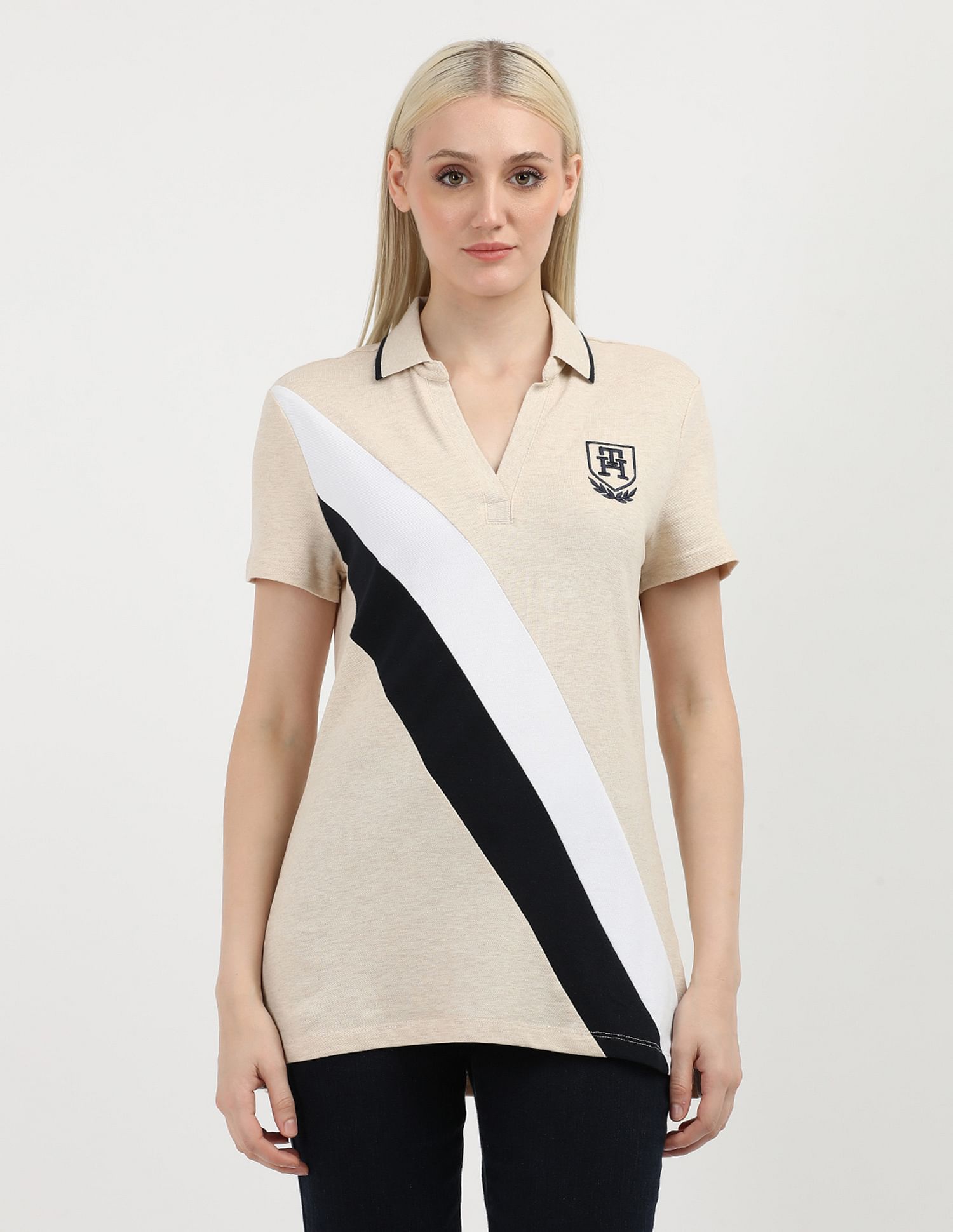 Tommy Hilfiger Regular Fit Diagonal Striped Polo Shirt