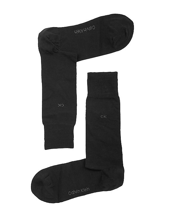 Buy Calvin Klein Underwear Solid Crew Length Socks 