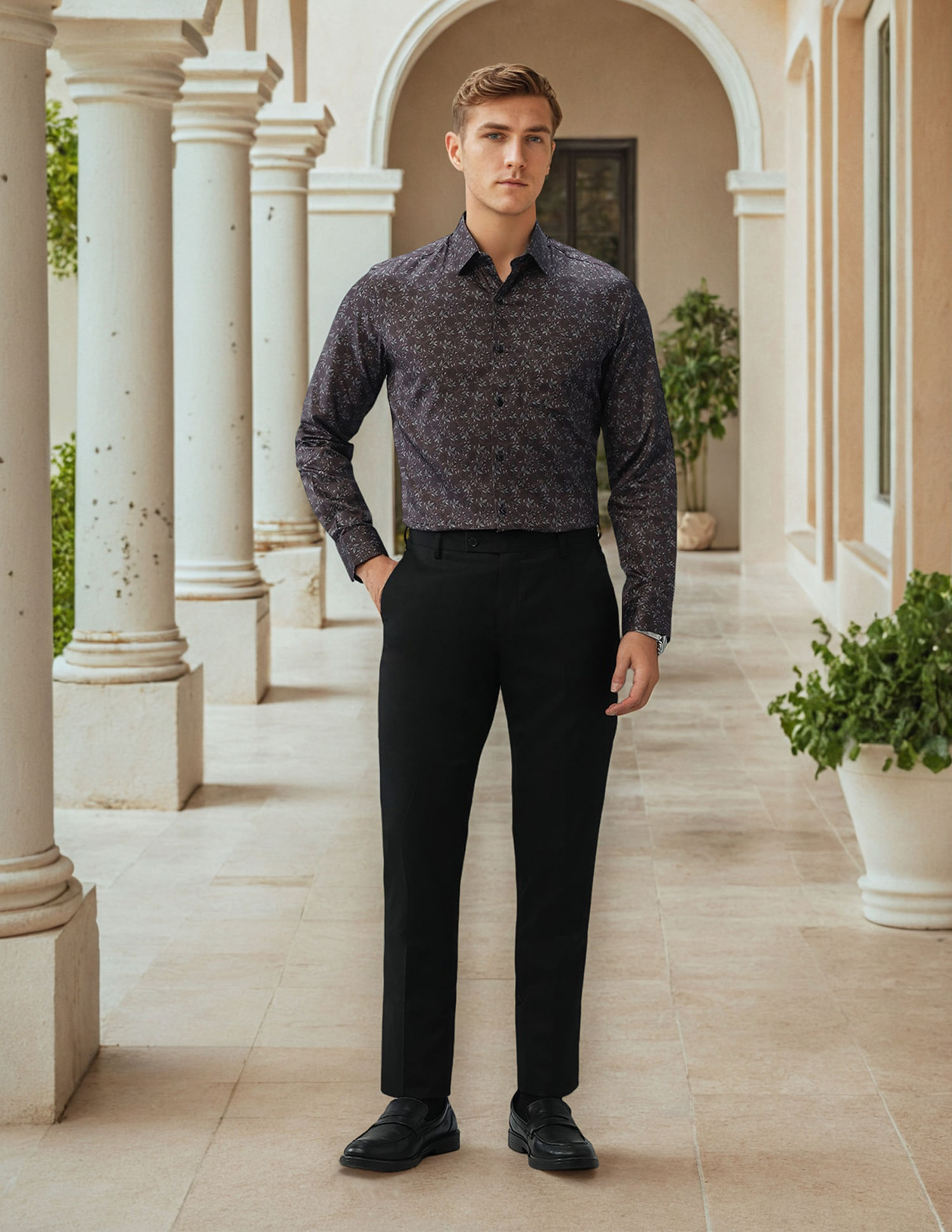Arrow Regular Fit Twill Printed Shirt