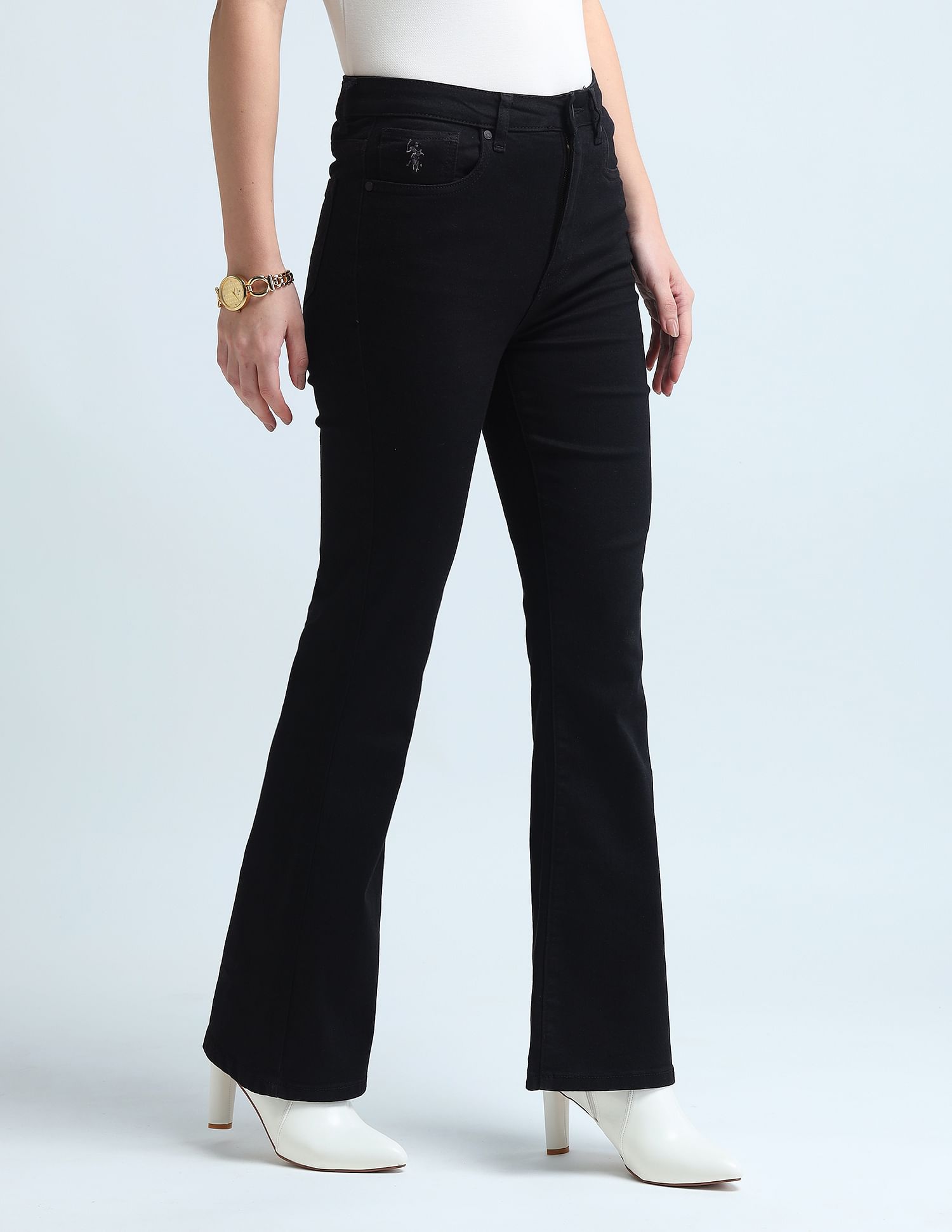 U.S. Polo Assn. Women High Rise Flare Fit Jeans
