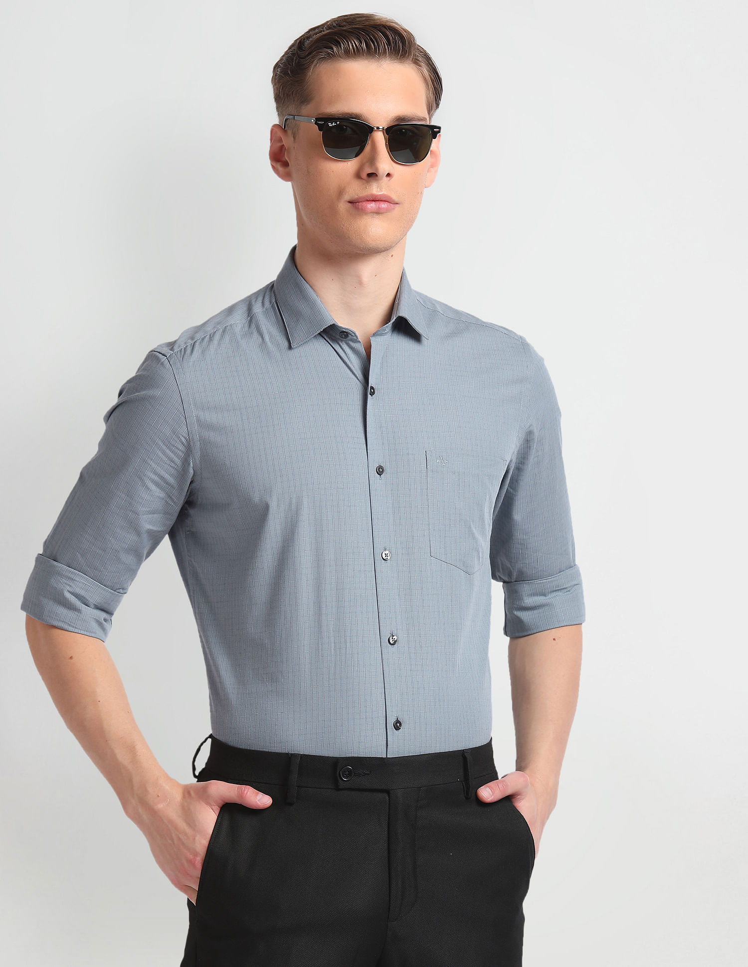Security light grey shirt with black pants - My Custom Attire