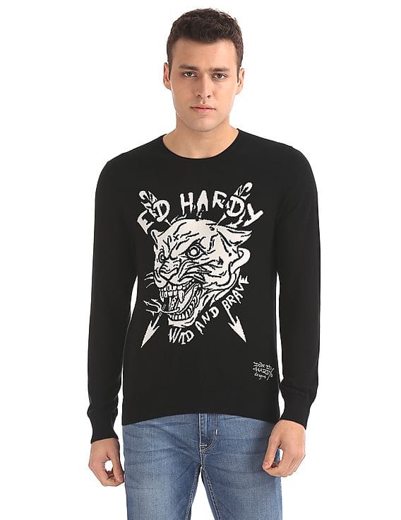 Patterned Knit Sweater - NNNOW 