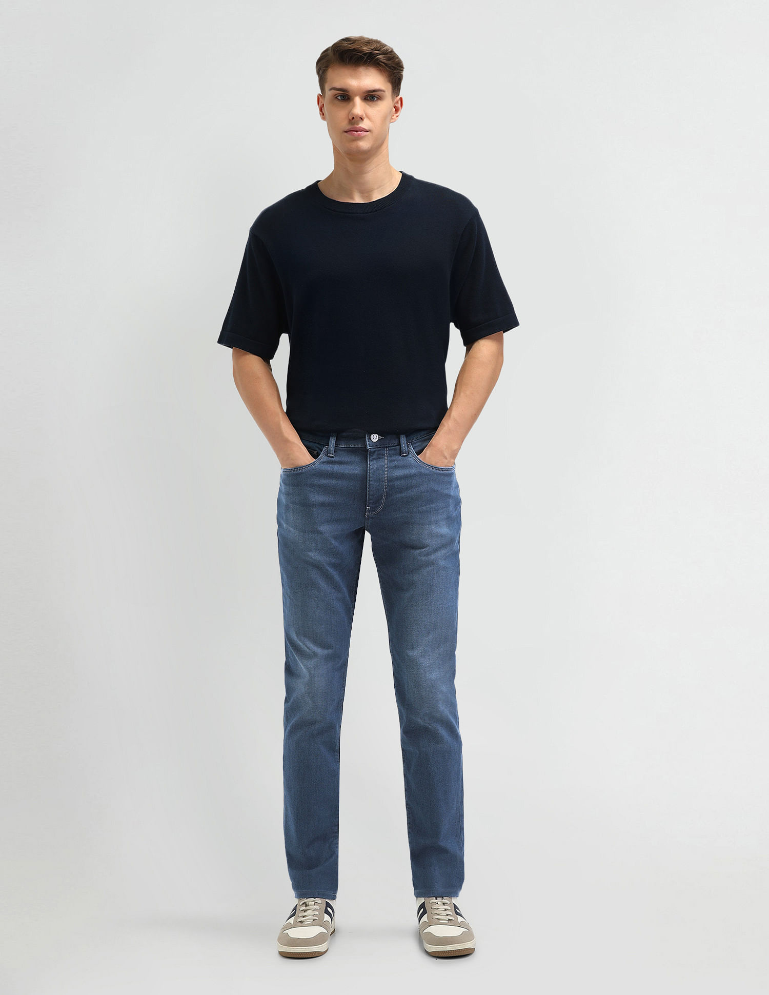 Arrow Sport Mid Rise Jameson Slim Fit Jeans