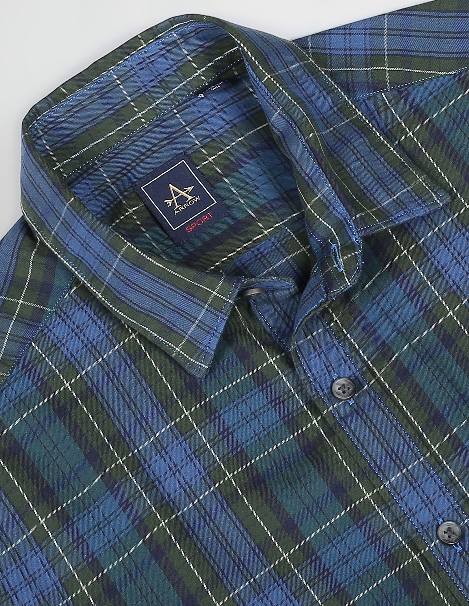 Arrow Sports Manhattan Slim Fit Plaid Shirt