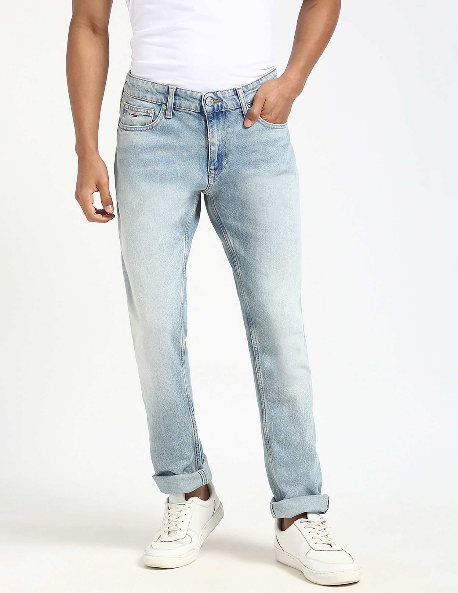 Tommy Hilfiger Mid-Wash Regular-Fit Mid-Rise Jeans