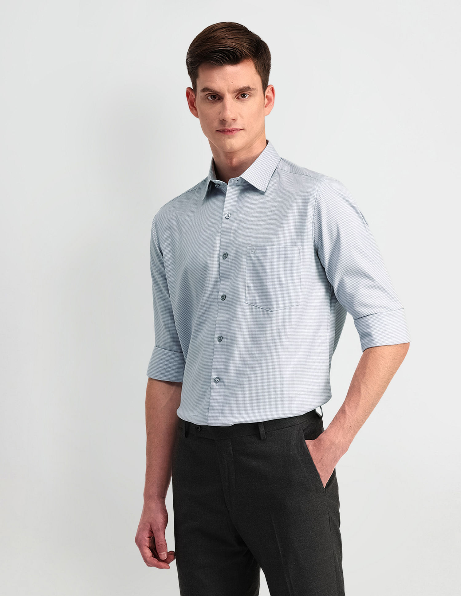 Arrow Manhattan Slim Fit Geometric Shirt