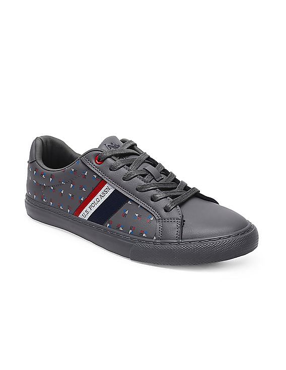 U.S. Polo Assn. Men Brand Print Lace Up Angus Sneakers