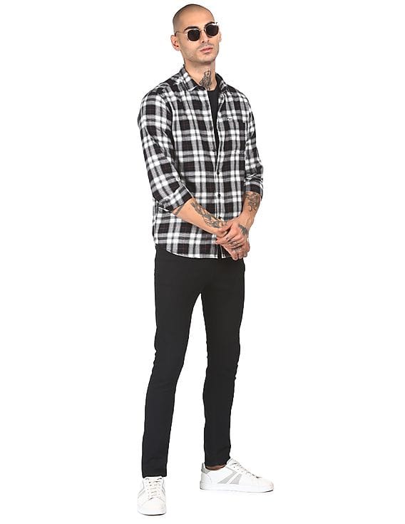 Buy Flying Machine Cotton Check Casual Shirt - NNNOW.com