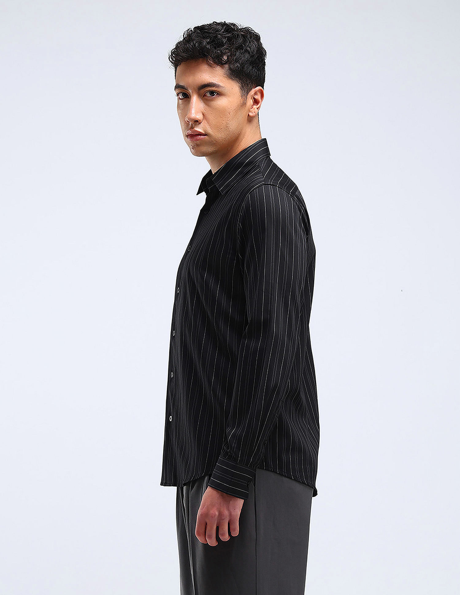 Flying Machine F-Lite Striped Slim Fit Shirt