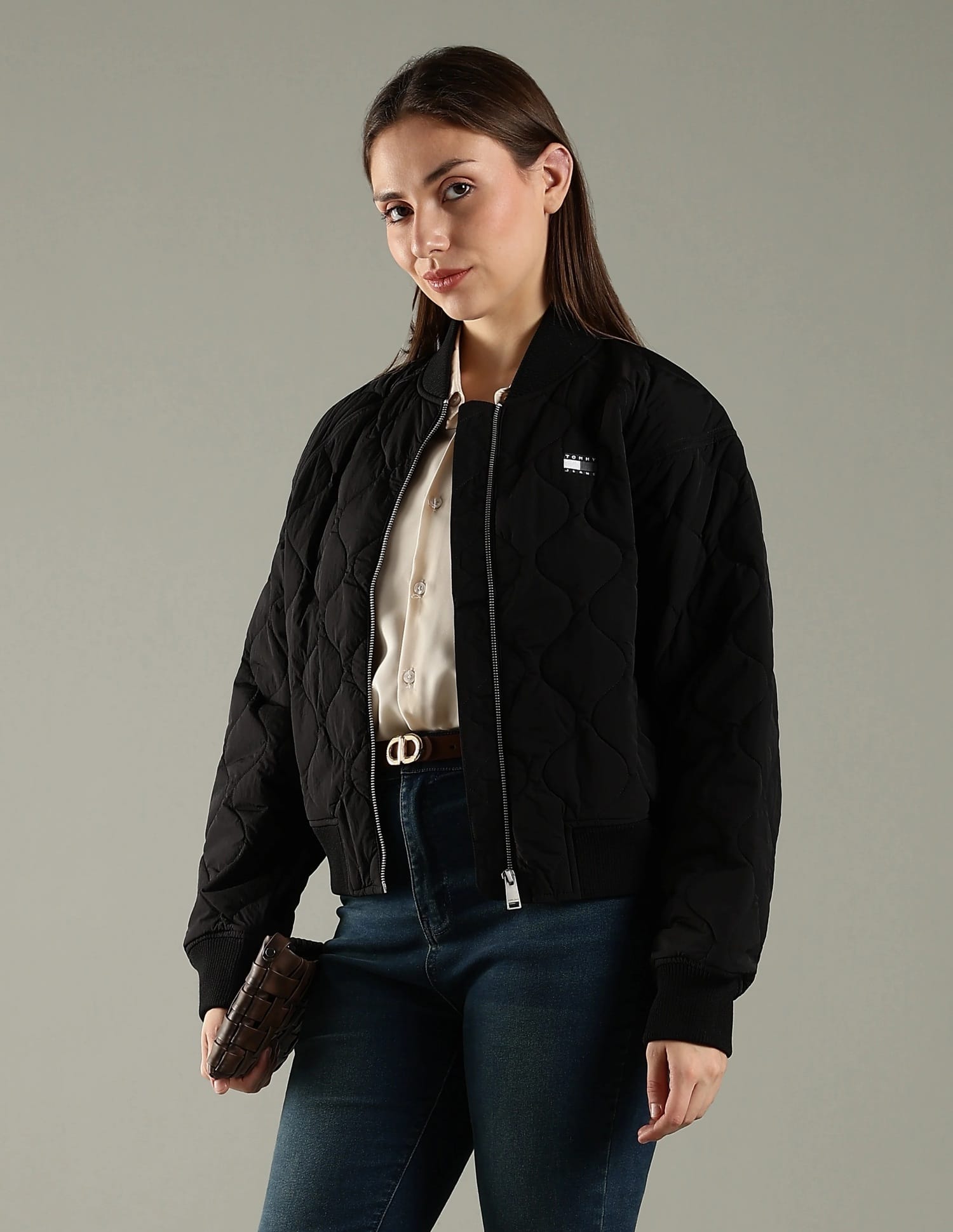 Buy Tommy Hilfiger Relaxed Fit Nylon Baseball Collar Bomber Jacket