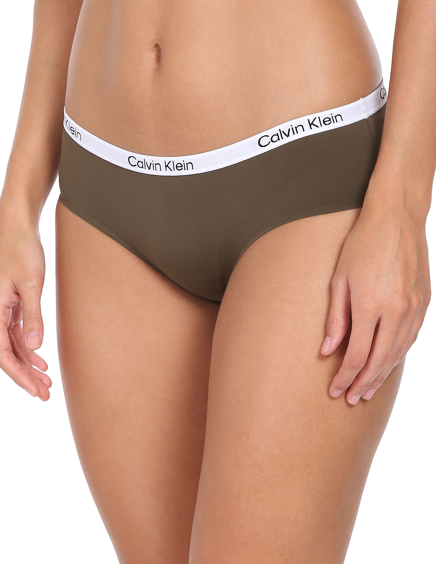Buy Calvin Klein Underwear Women Olive Mid Rise Solid Hipster - NNNOW.com