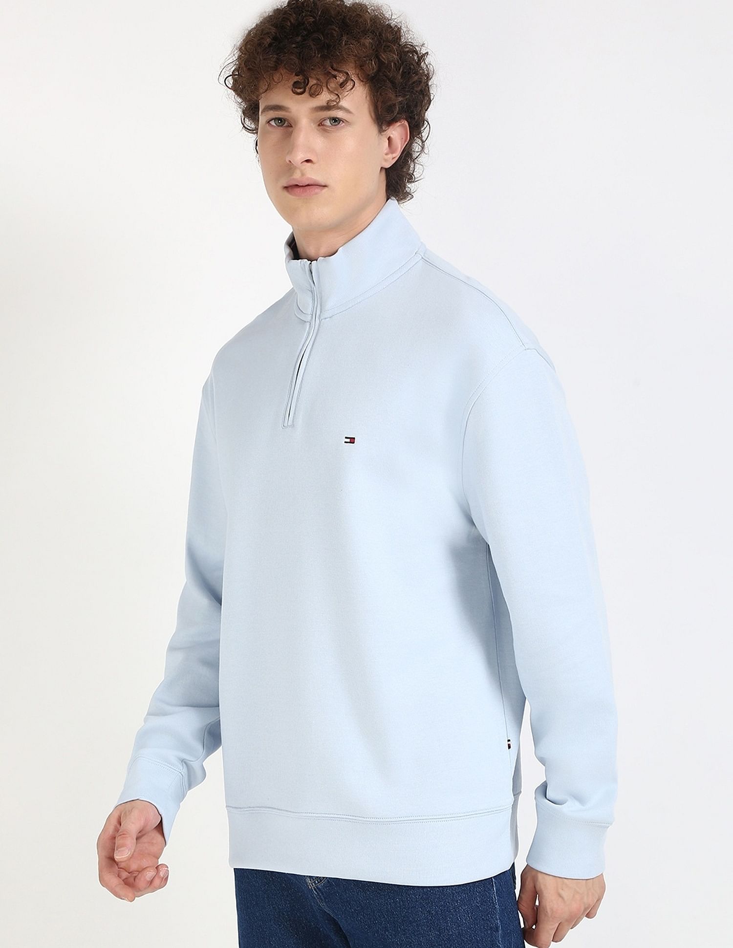 Tommy Hilfiger Solid Regular-Fit Cotton Sweatshirt
