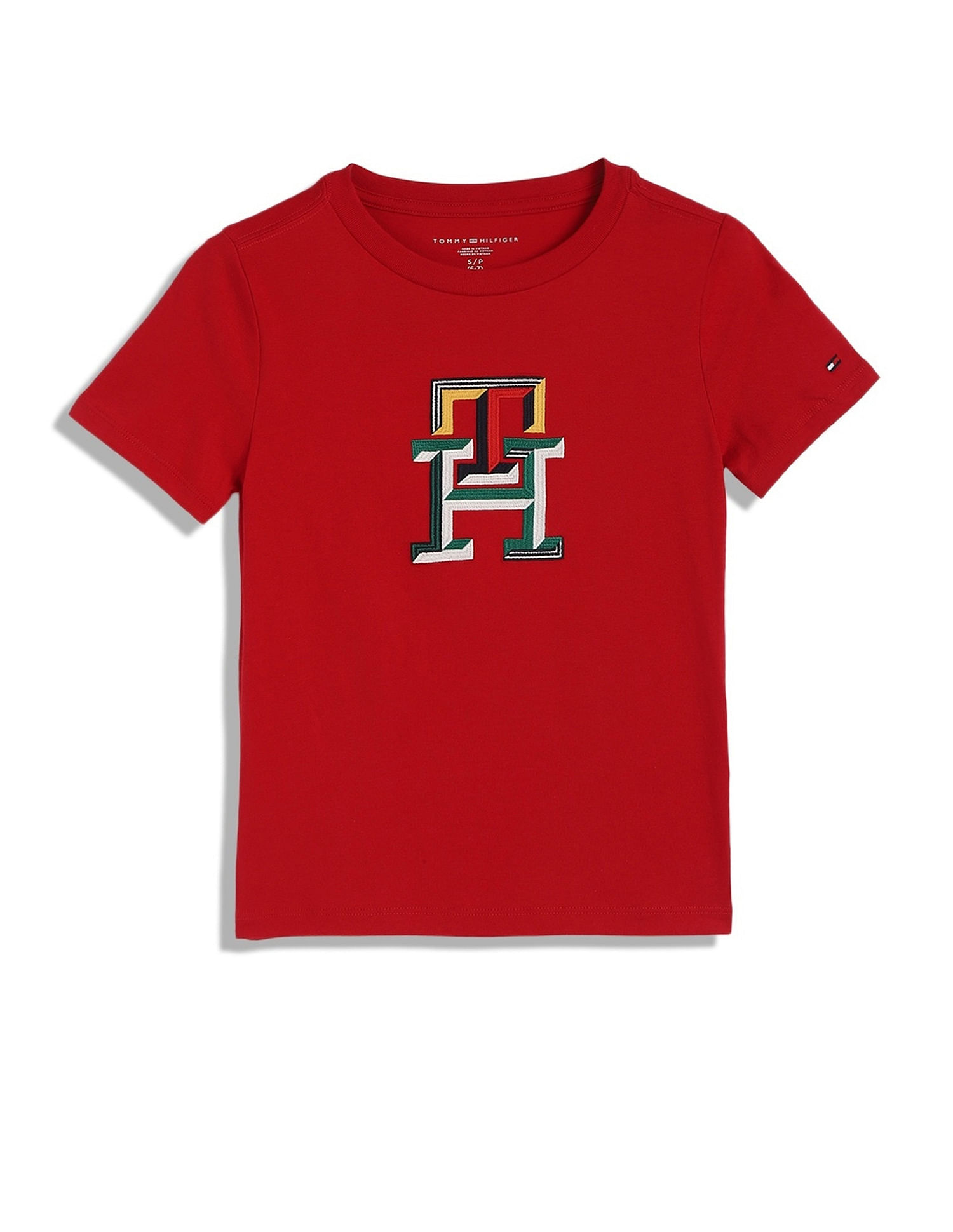 Tommy Hilfiger Boys Red Logo T-Shirt