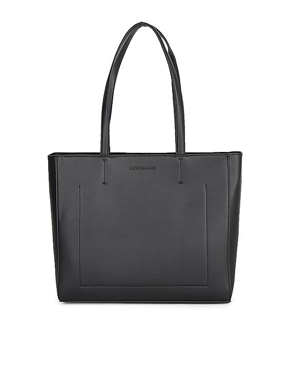 Calvin Klein Women Black Brand Logo Tote Bag