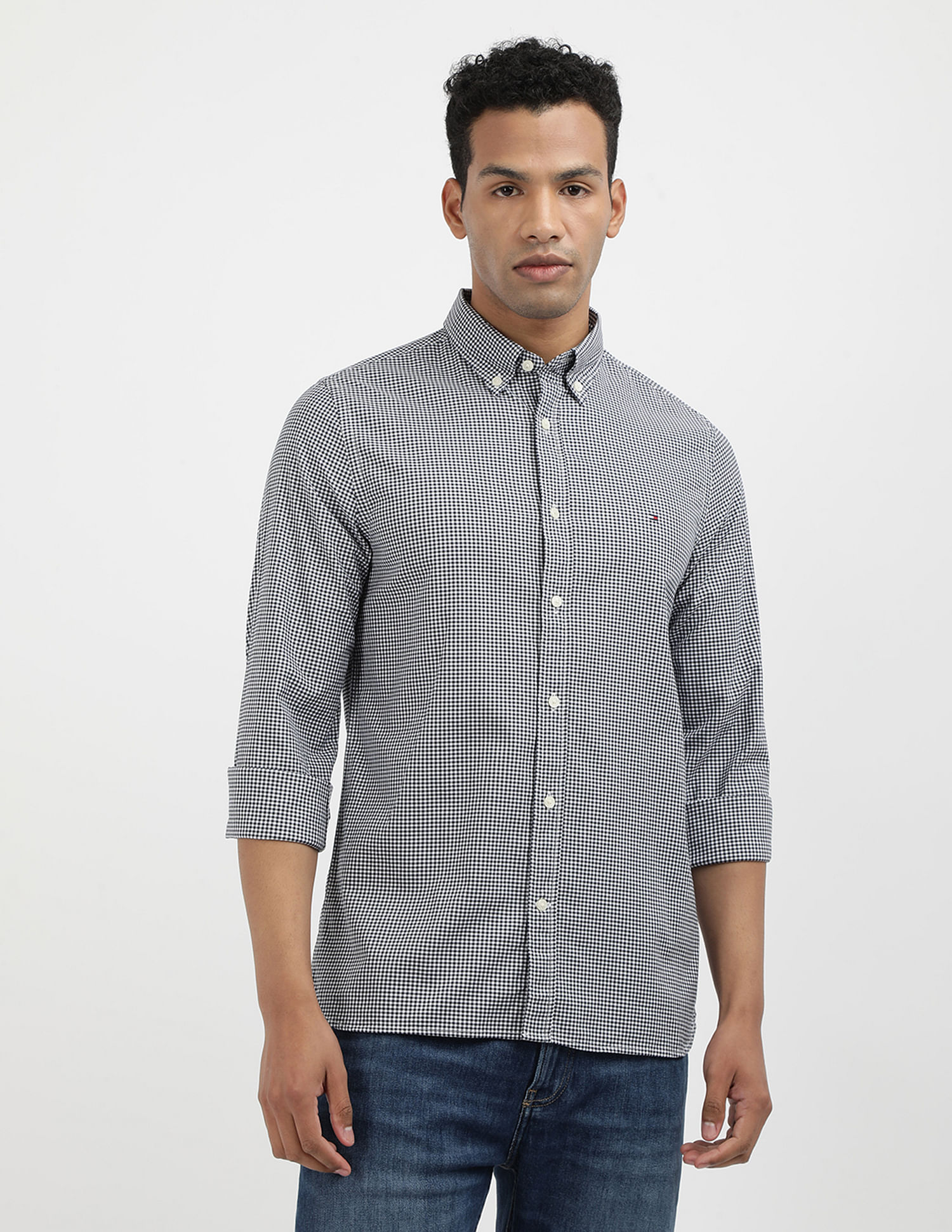 Tommy Hilfiger Micro Gingham Check Poplin Shirt