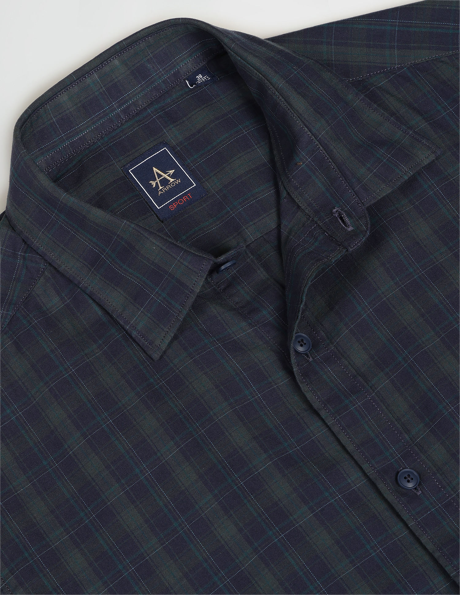 Arrow Sports Tartan Check Cotton Casual Shirt